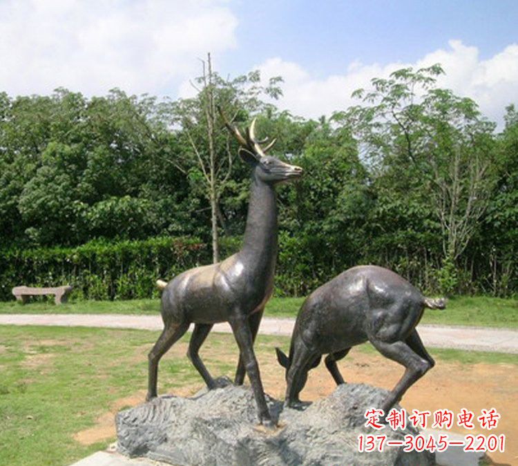 成都铜雕动物梅花鹿