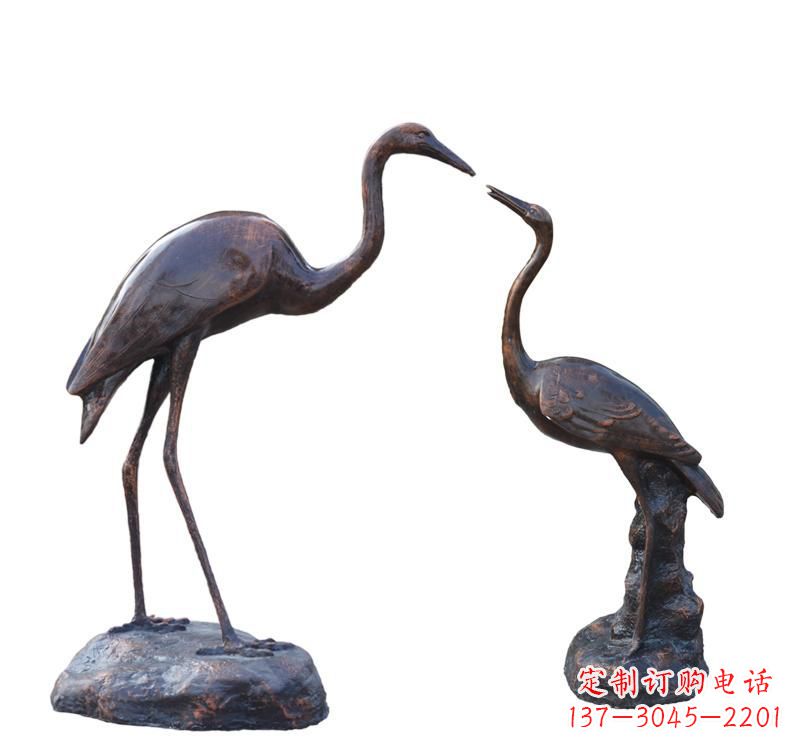 成都铜雕动物仙鹤
