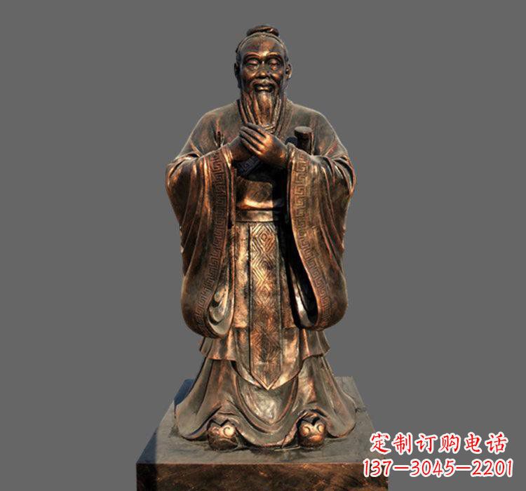 成都铜雕古代名人孔子