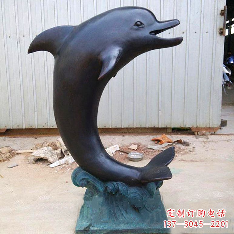 成都铜雕海豚雕塑
