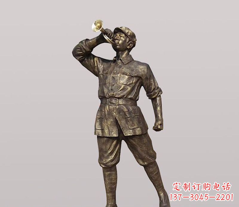 成都铜雕解放军战士