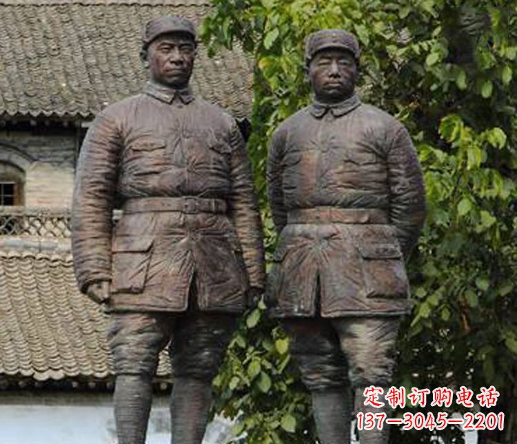 成都铜雕解放军战士人物雕塑