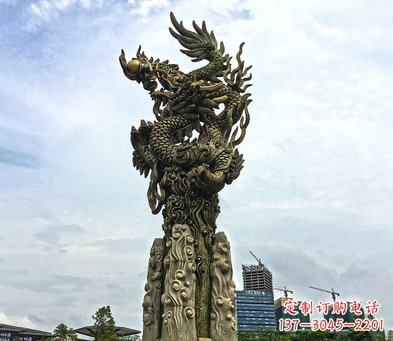 成都铜雕盘龙柱
