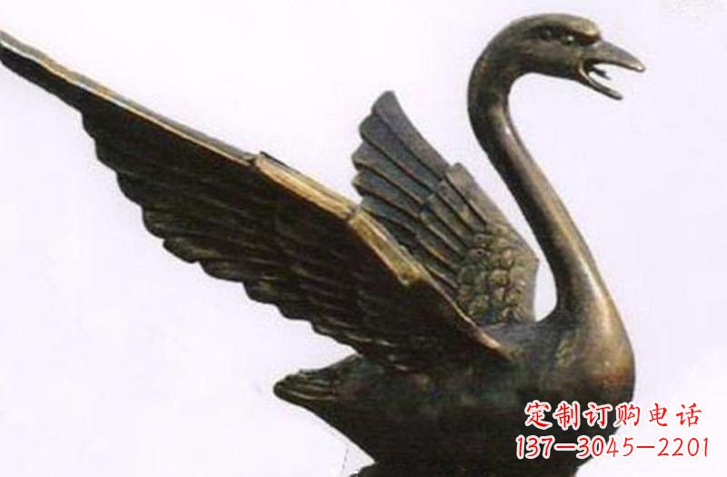成都铜雕喷水天鹅公园动物雕塑