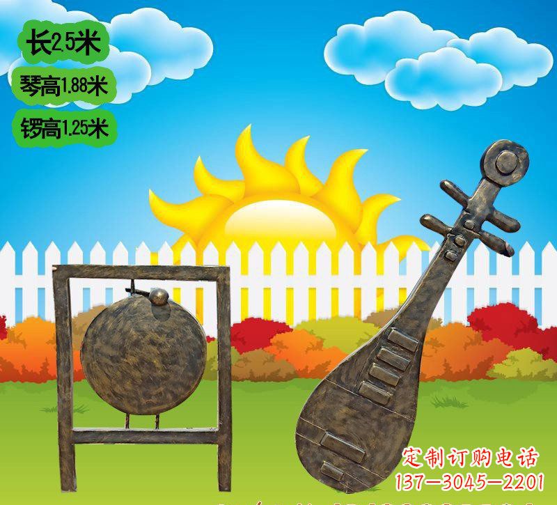 成都铜雕琵琶雕塑