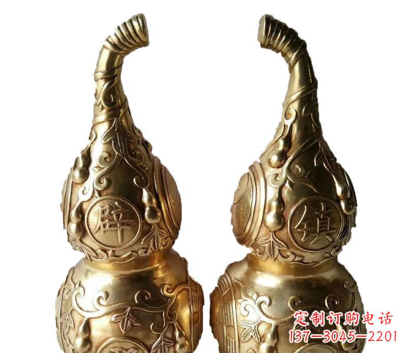 成都铜雕寺庙平安葫芦雕塑
