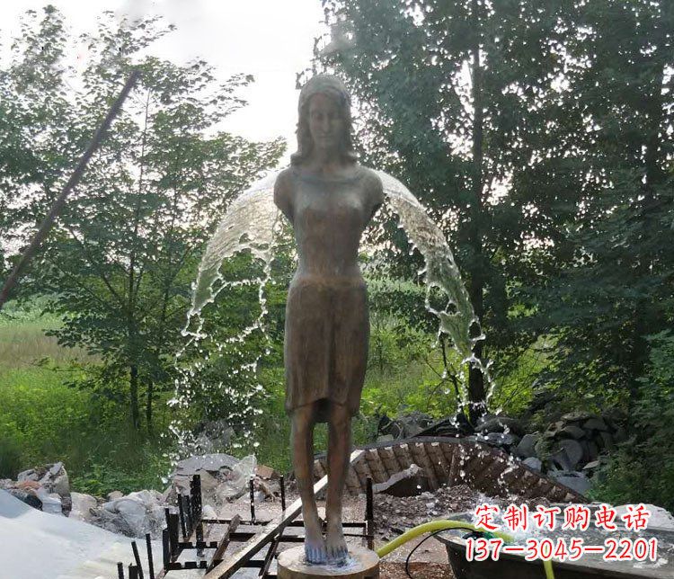 成都铜雕园林天使雕塑摆件
