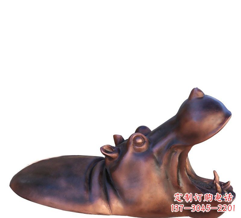 成都铜雕张嘴河马