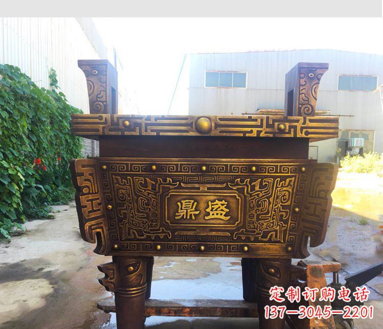 成都铜雕招财鼎盛香炉