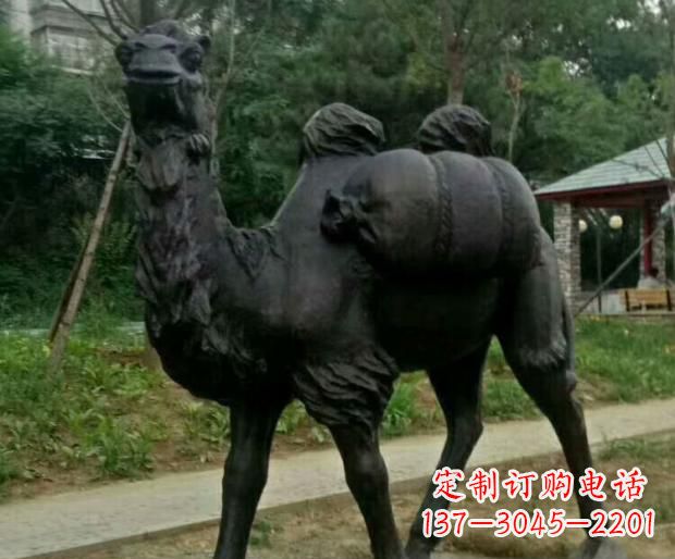 成都驮行李的骆驼铜雕