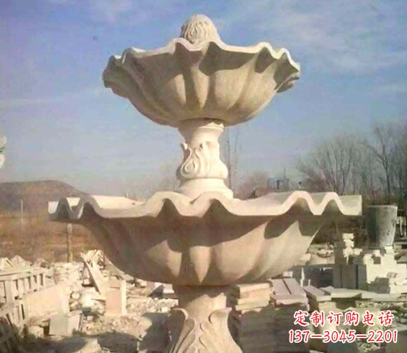 成都晚霞红大型喷泉石雕