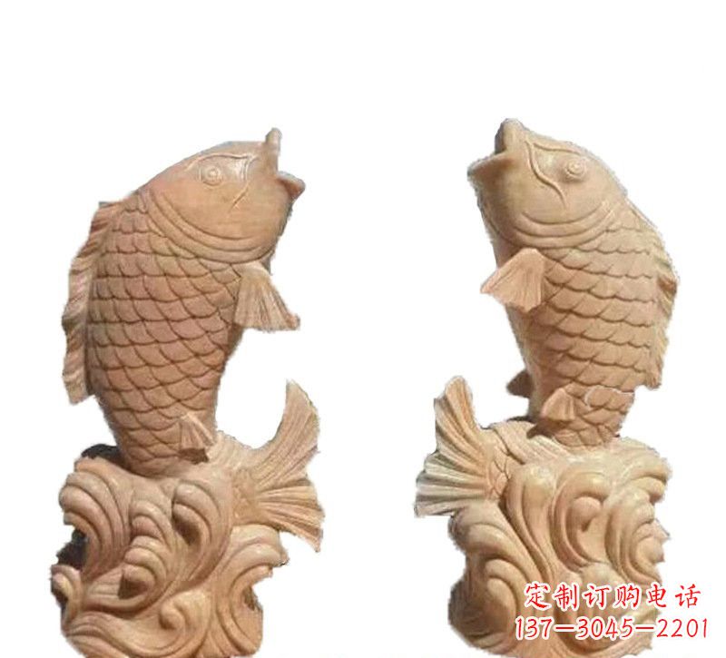 成都晚霞红公园喷水鲤鱼石雕