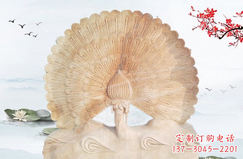 成都晚霞红孔雀雕塑