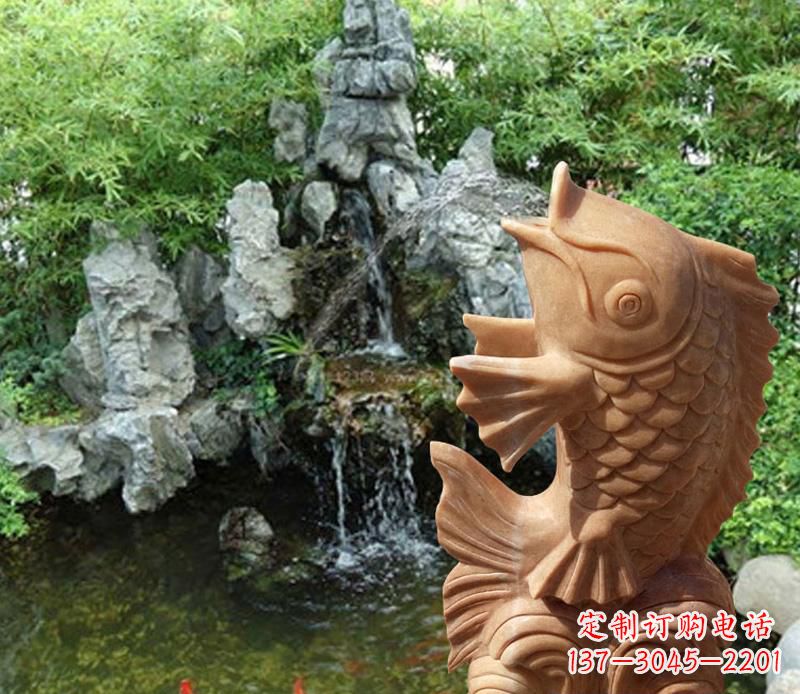 成都晚霞红鲤鱼喷泉