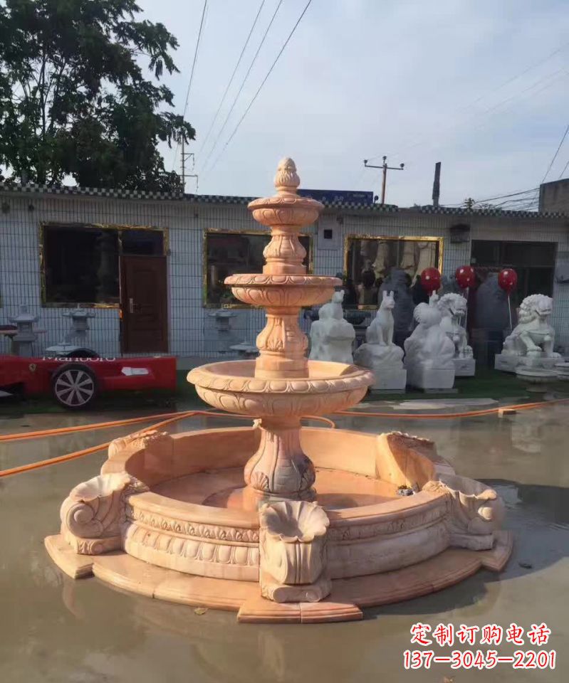 成都晚霞红欧式流水喷泉