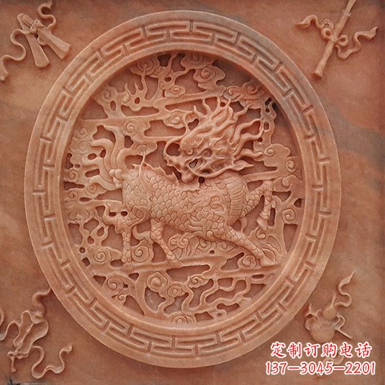 成都晚霞红麒麟建筑装饰壁画