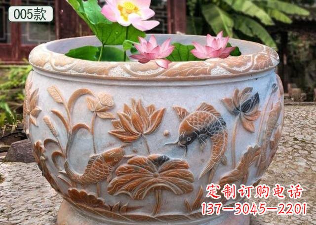 成都晚霞红水缸鱼缸雕塑