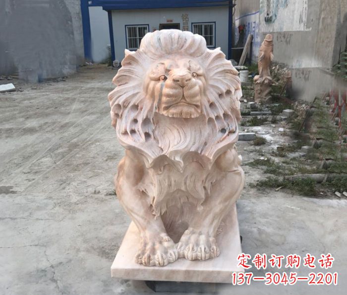 成都晚霞红西洋欧式狮子石雕