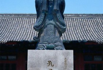 成都传承古代文化——青铜孔子雕塑