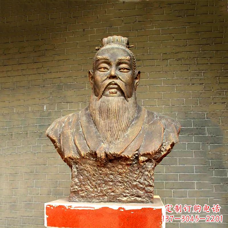 成都五帝之帝喾半身像胸像雕塑