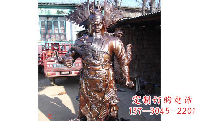 成都武财神持刀关公铜雕 (3)