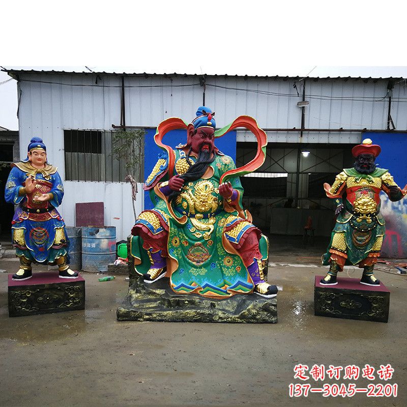 成都武财神关公彩绘雕塑