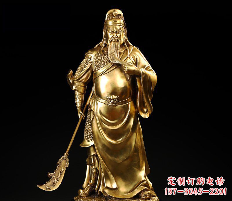 成都武圣握刀关公铜雕