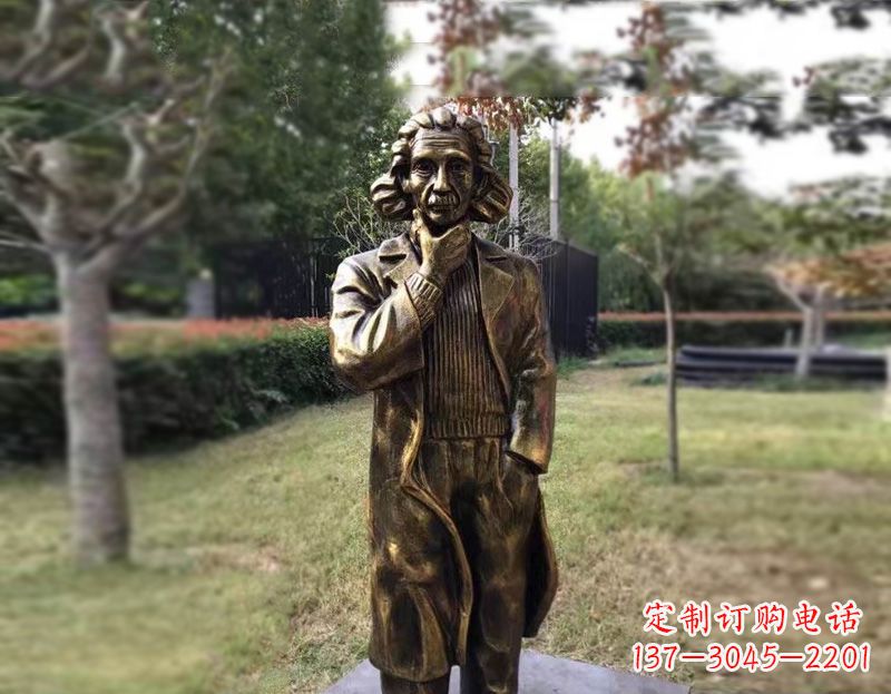 成都西方名人爱因斯坦铜雕