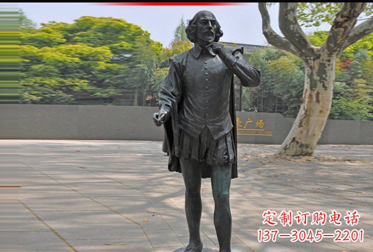 成都西方名人莎士比亚铜雕