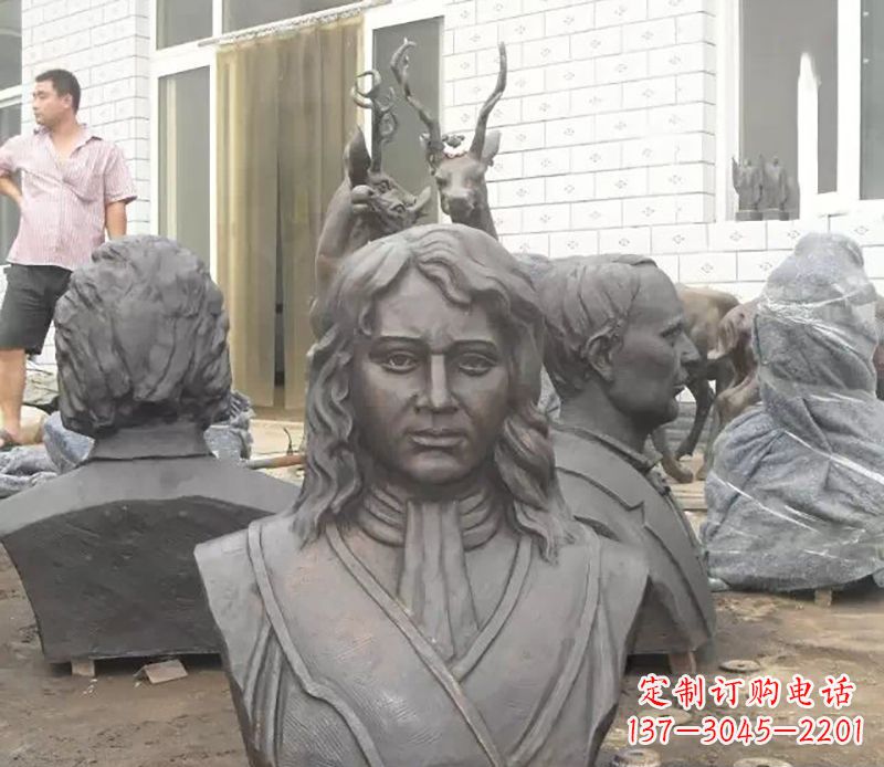 成都西方名人胸雕铜雕