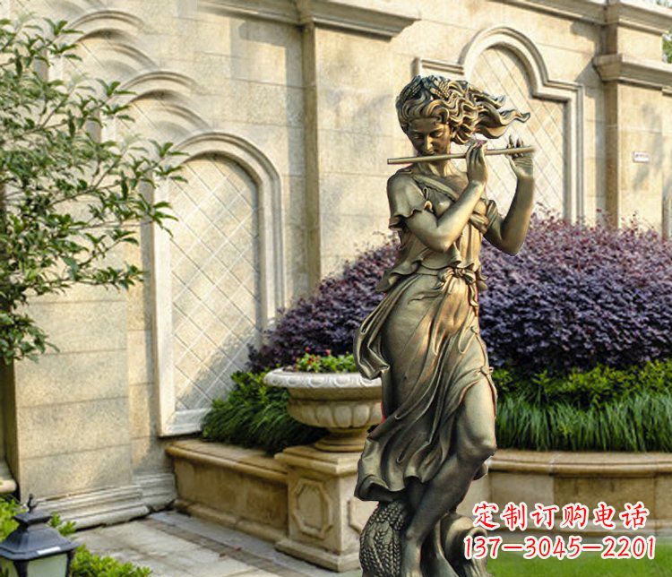 成都西方女人别墅景观铜雕塑