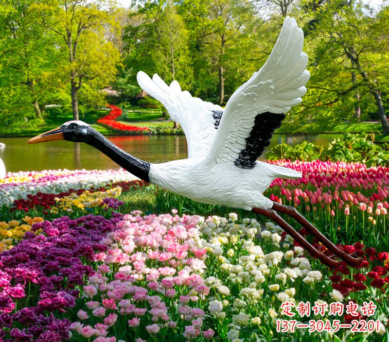 成都仙鹤雕塑灯