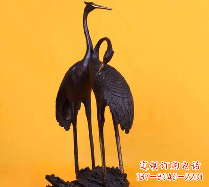 成都仙鹤雕塑铜