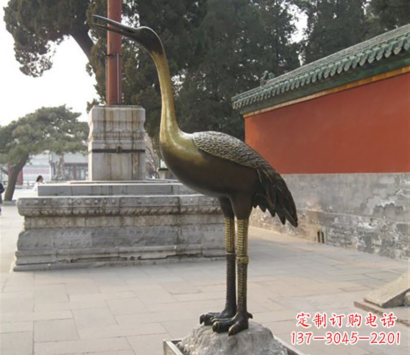 成都仙鹤动物铜雕 (2)
