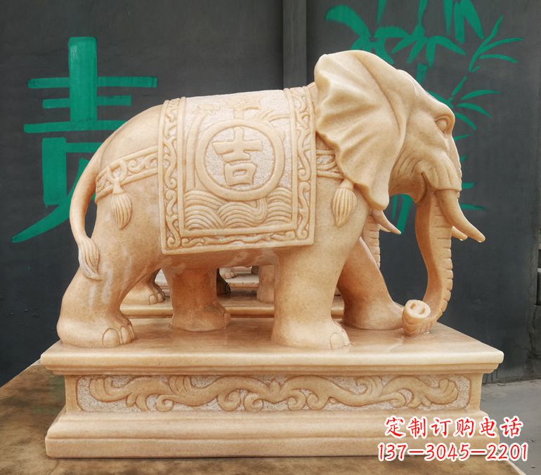 成都现代石雕大象雕像