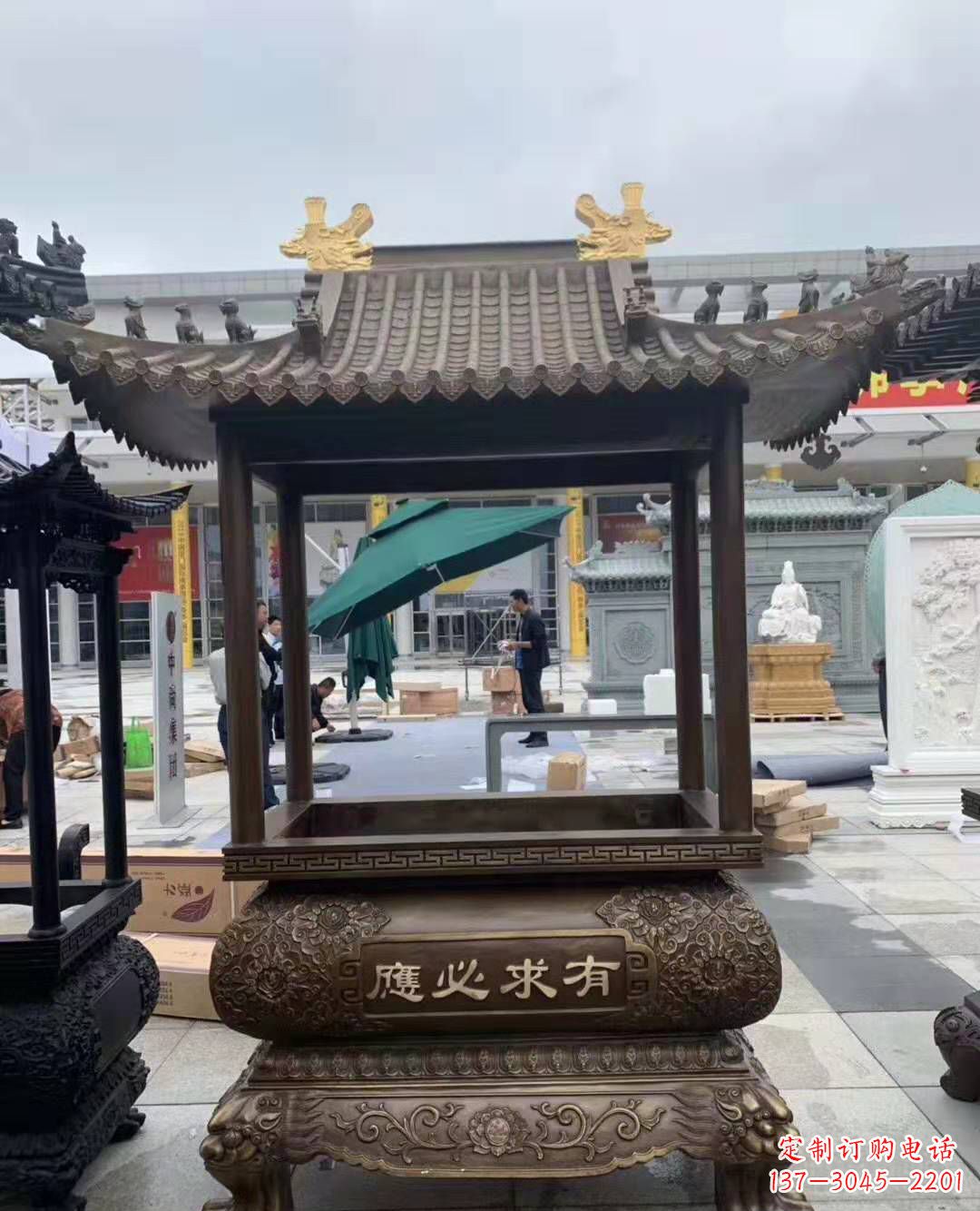 成都香炉铜雕户外摆件寺庙景观雕塑