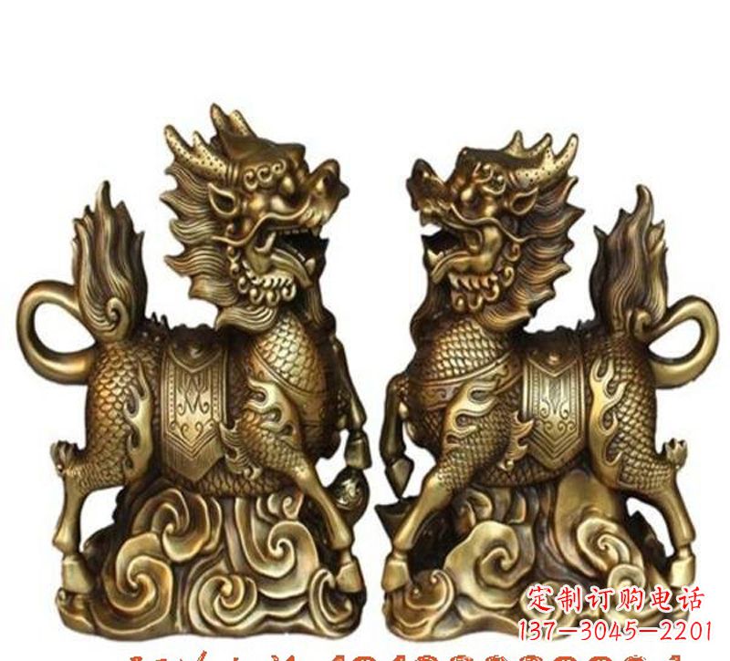 成都祥云麒麟铜雕