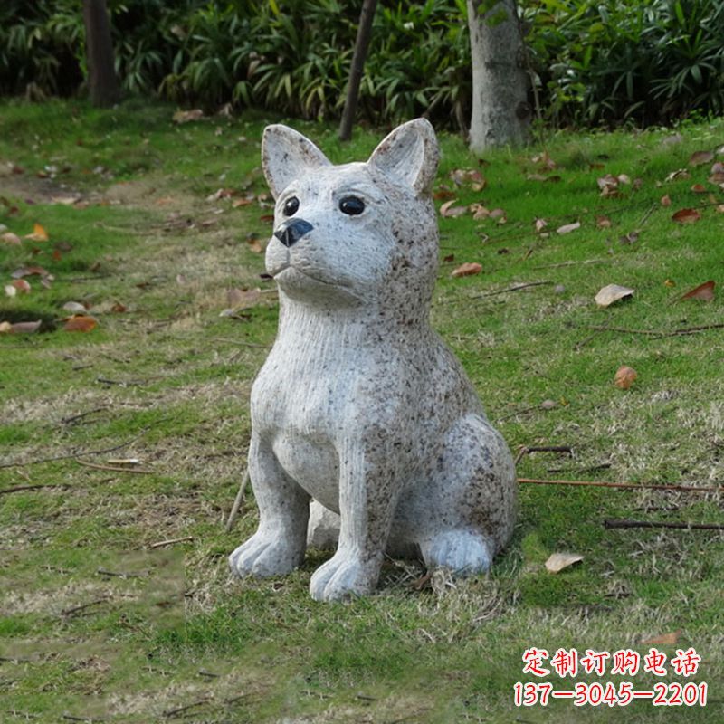 成都小狗花岗岩石雕