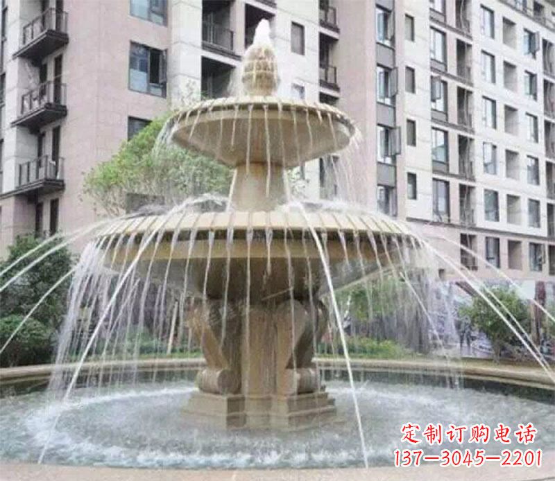 成都小区大型喷泉景观石雕