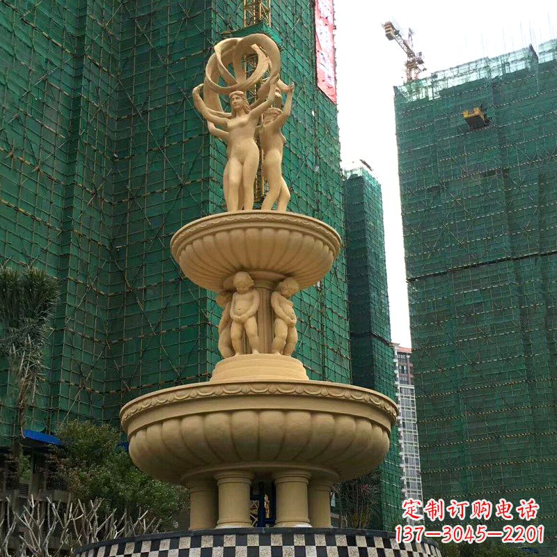 成都小区大型欧式人物景观喷泉