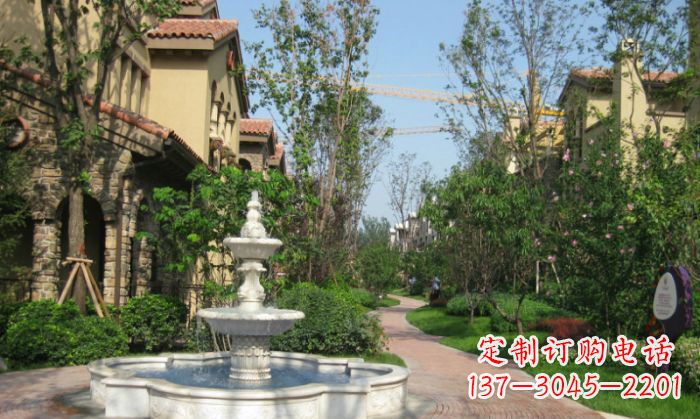 成都小区景观大理石喷泉石雕 (5)