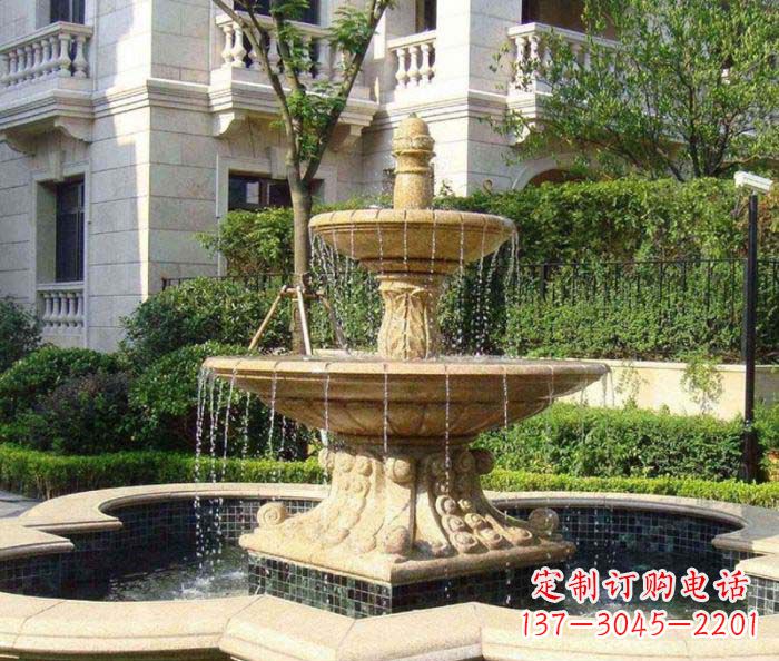 成都小区景观大型喷泉石雕 (2)