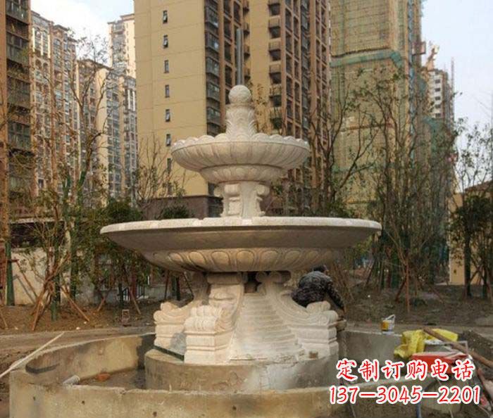 成都小区景观大型喷泉石雕 (3)