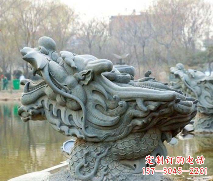 成都小区景观龙头喷泉石雕