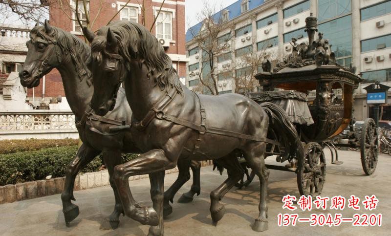 成都小区欧式马车铜雕