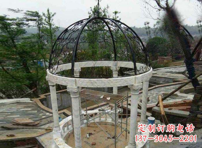 成都小区欧式圆顶凉亭石雕