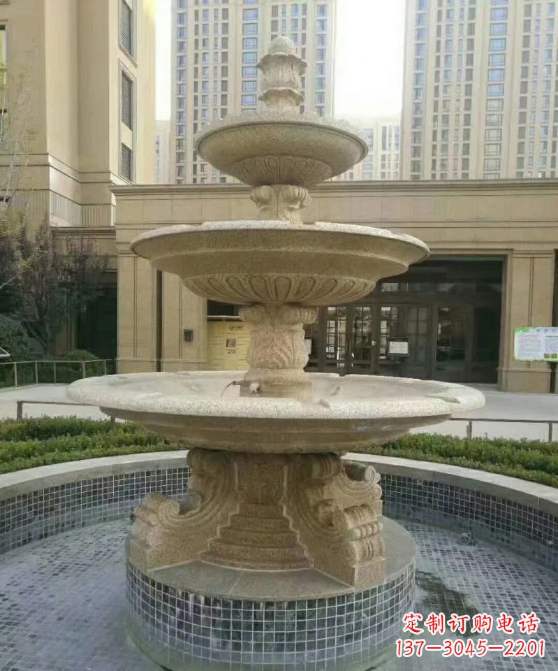 成都小区喷泉石雕 (2)
