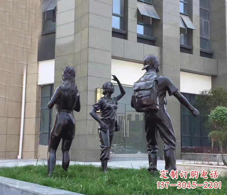 成都小区铜雕美女人物雕塑