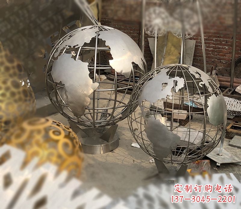 成都校园不锈钢地球仪雕塑112