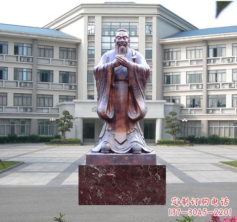 成都校园雕塑孔子 (2)